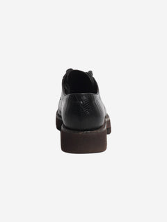 Black reptile effect Derby shoes - size EU 37 (UK 4)