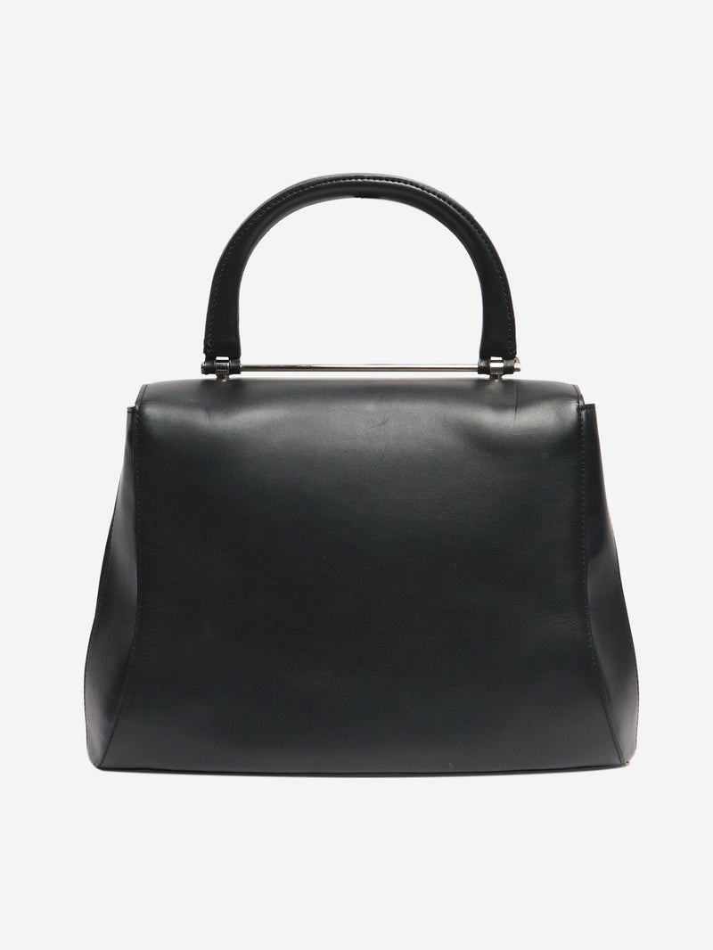 Black leather top handle bag Top Handle Bags Asprey 
