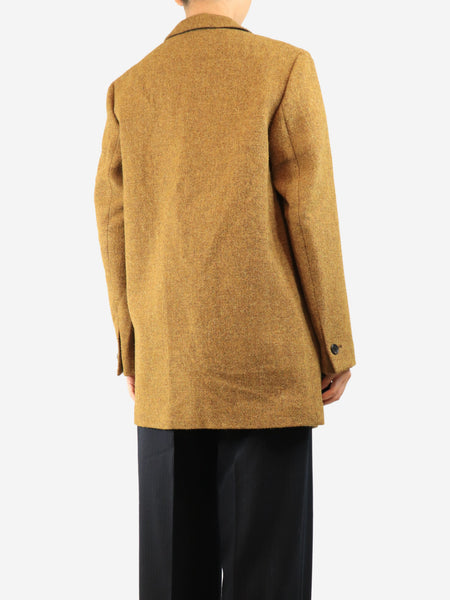 Mustard yellow Harris tweed blazer - size UK 10 alternate image