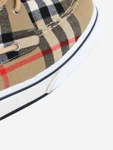Burberry Brown nova check boat shoes - size EU 37.5 (UK 4.5)