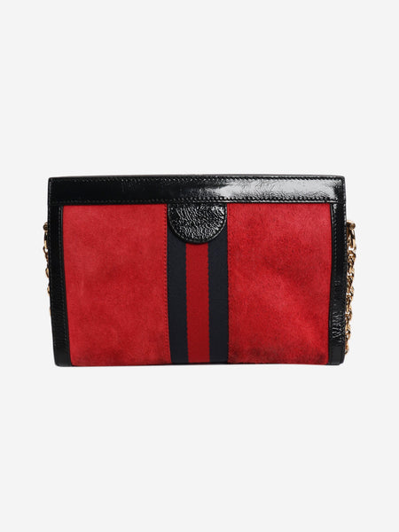 Red Ophidia suede chain shoulder bag alternate image
