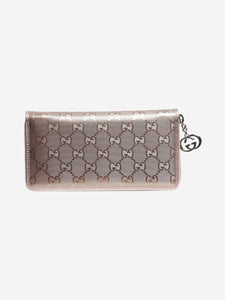 Gucci Purple metallic Monogram wallet