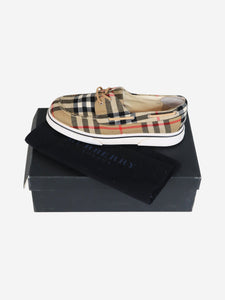 Burberry Brown nova check boat shoes - size EU 37.5 (UK 4.5)