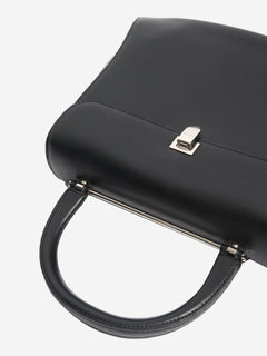 Black leather top handle bag Top Handle Bags Asprey 