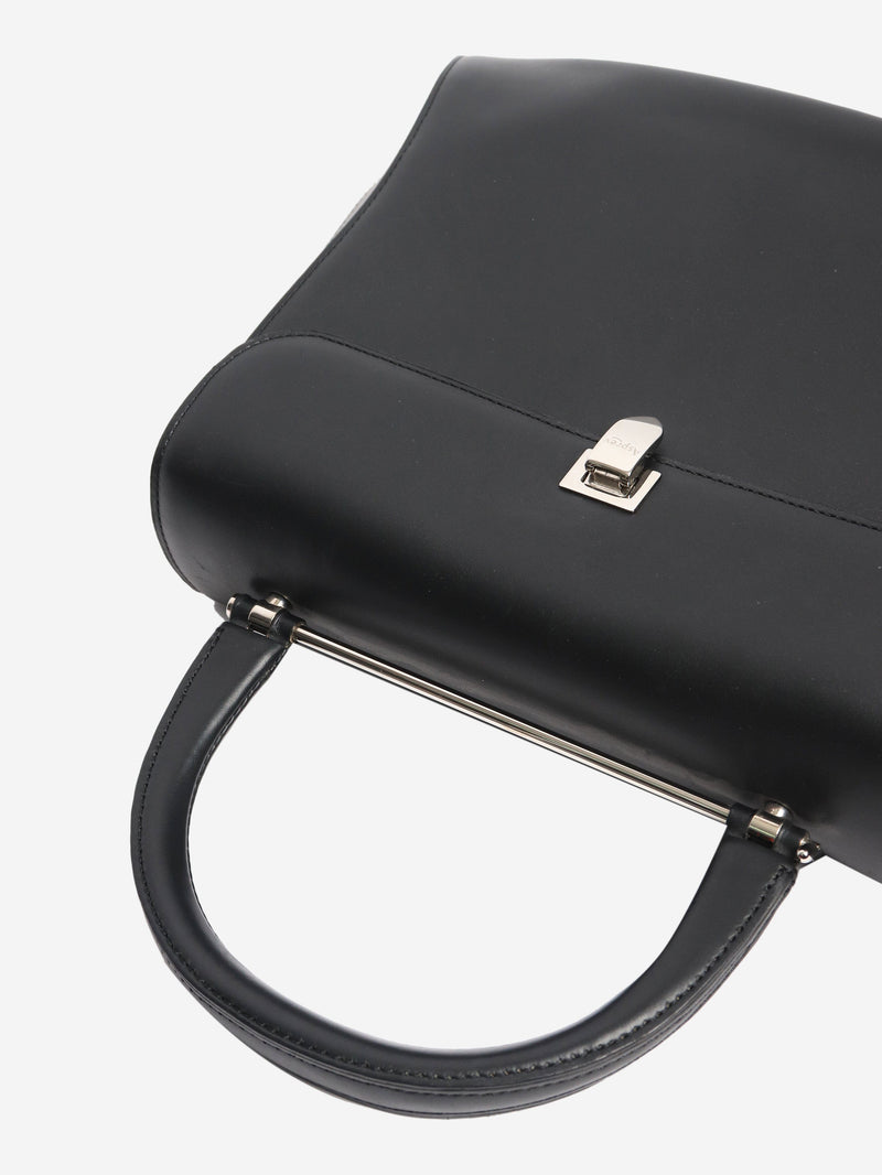 Black leather top handle bag Top Handle Bags Asprey 