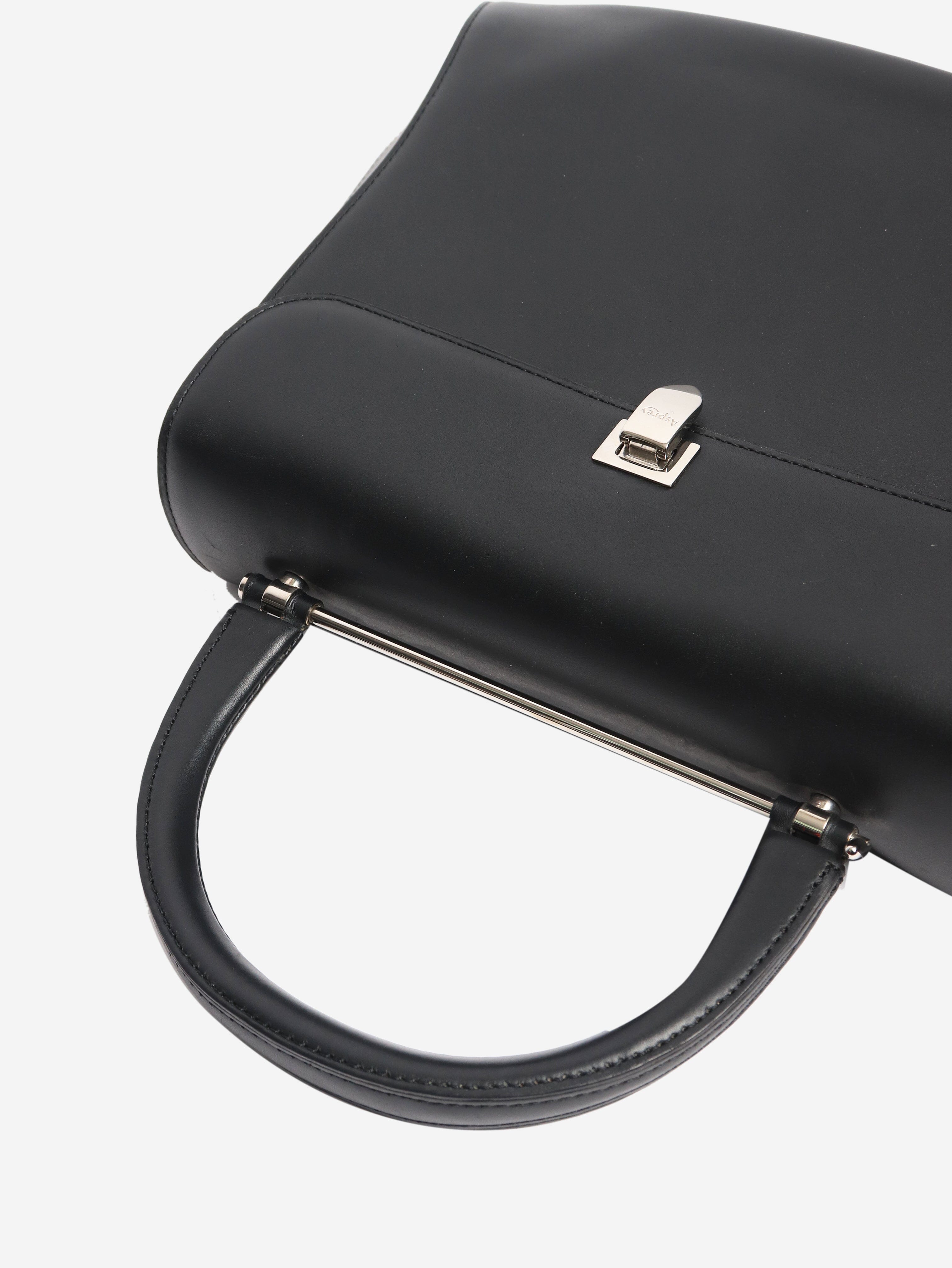 Black leather top handle bag Top Handle Bags Mansur Gavriel 