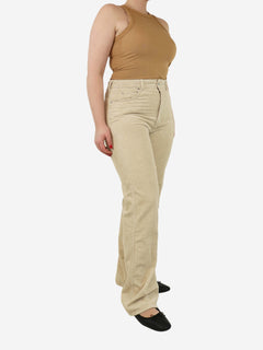 Neutral straight-leg corduroy trousers - size UK 12 Trousers Isabel Marant Etoile 