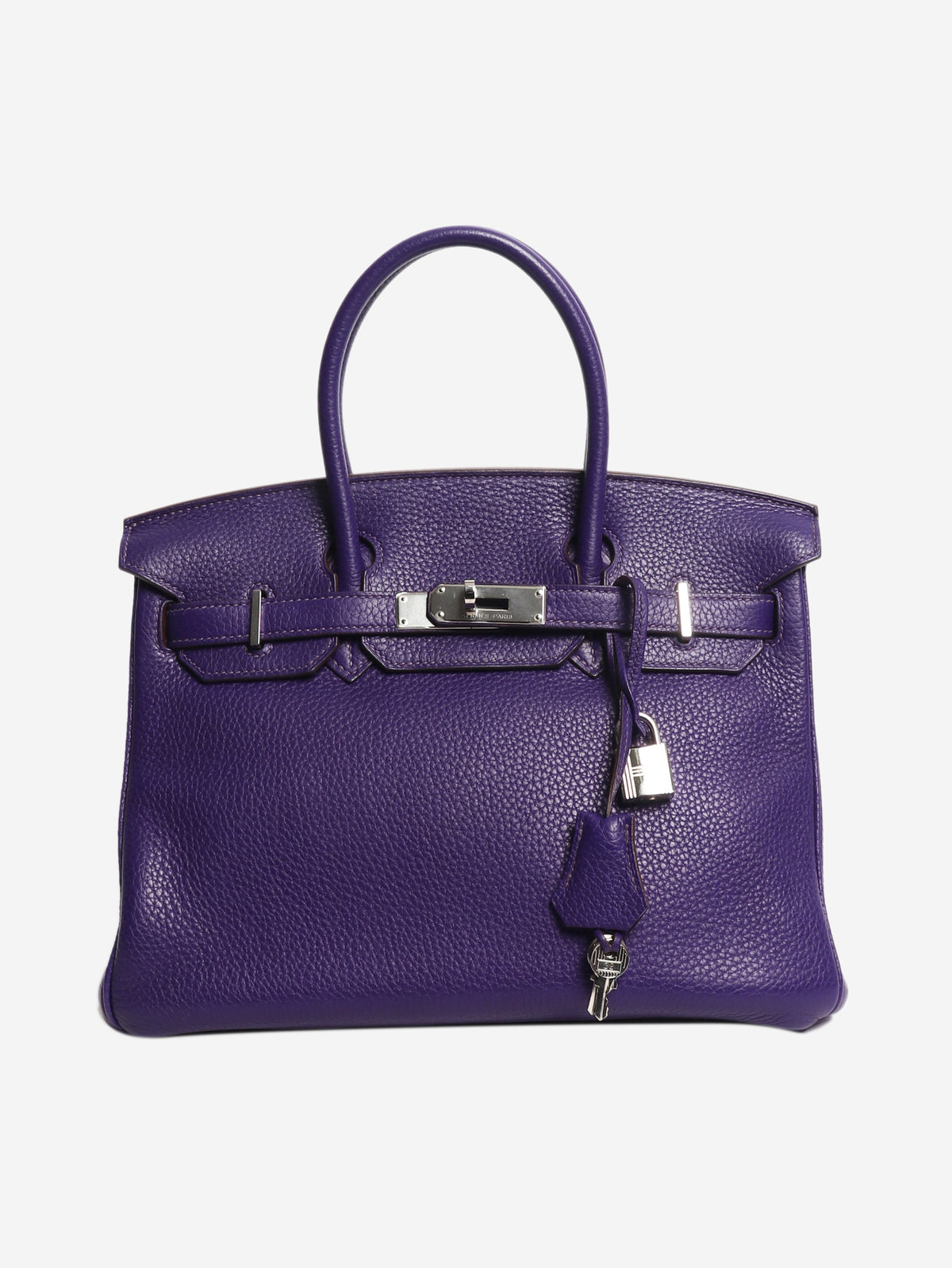 Purple 2010 Birkin 30 bag in Clemence leather Top Handle Bags Hermes 