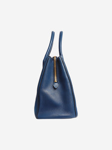 Miu Miu Blue two-tone leather top handle bag