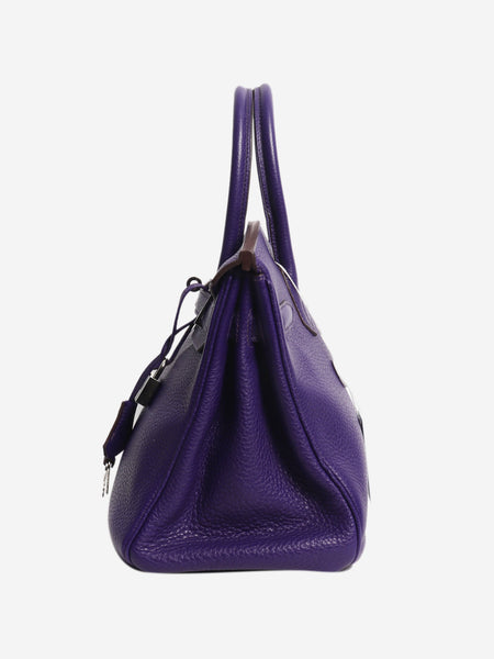Purple 2010 Birkin 30 bag in Clemence leather alternate image