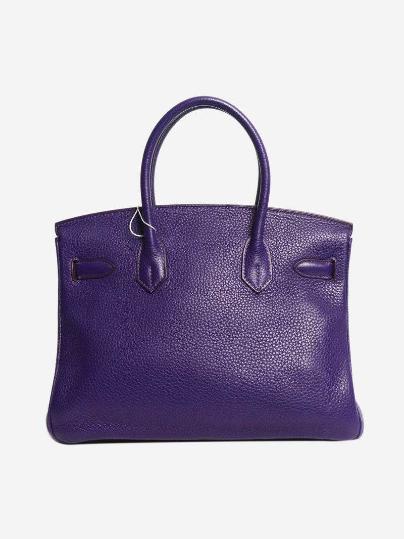 Purple 2010 Birkin 30 bag in Clemence leather Top Handle Bags Hermes 