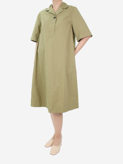 Green short-sleeved shirt dress - size XXS Dresses Margaret Howell MHL 