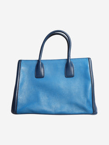 Miu Miu Blue two-tone leather top handle bag