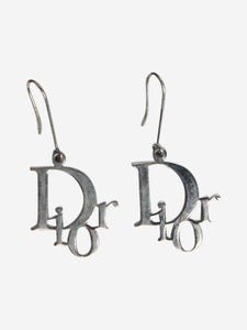 Christian Dior Silver oblique earrings