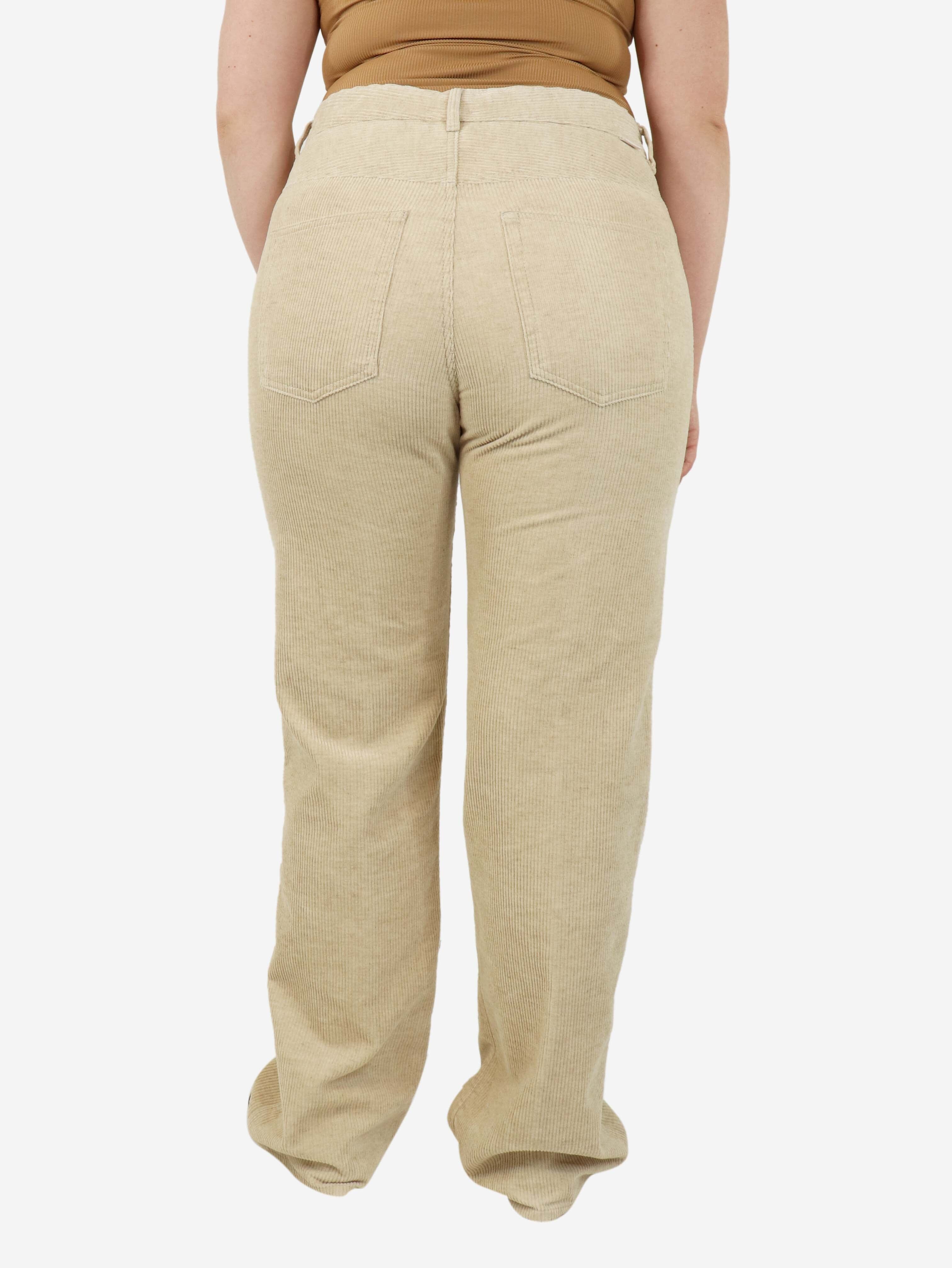 Neutral straight-leg corduroy trousers - size UK 12 Trousers Isabel Marant Etoile 