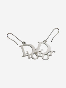 Christian Dior Silver oblique earrings