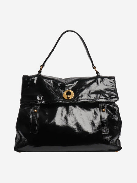 Black vintage muse patent leather bag product image