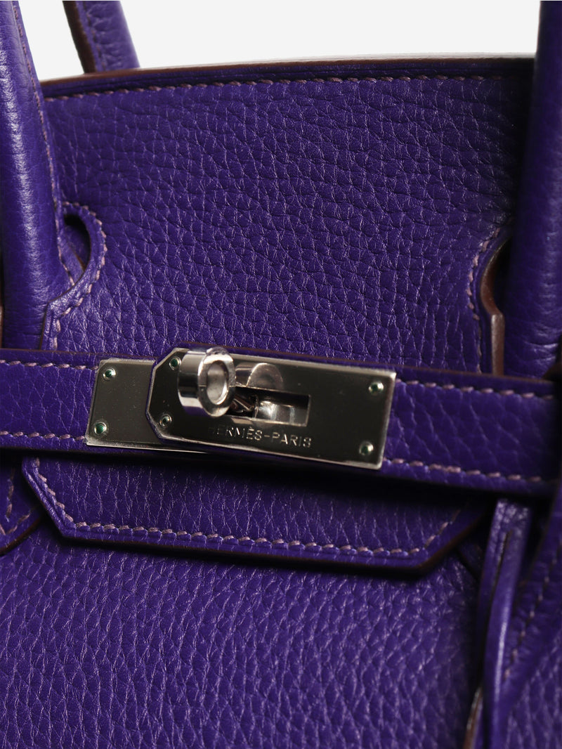 Purple 2010 Birkin 30 bag in Clemence leather Top Handle Bags Hermes 