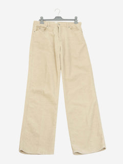 Neutral straight-leg corduroy trousers - size UK 12 Trousers Isabel Marant Etoile 
