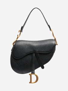 Dior Black leather saddle bag