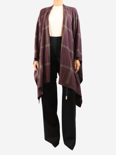 Purple cashmere shawl - size OS Knitwear Bamford 