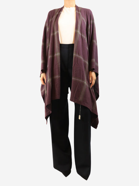 Purple cashmere shawl - size OS product image