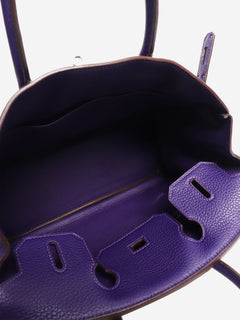 Purple 2010 Birkin 30 bag in Clemence leather Top Handle Bags Hermes 