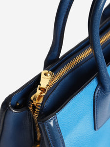 Miu Miu Blue two-tone leather top handle bag