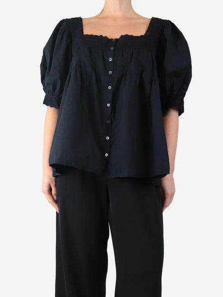 Black off the shoulder button-down blouse - size XXL product image