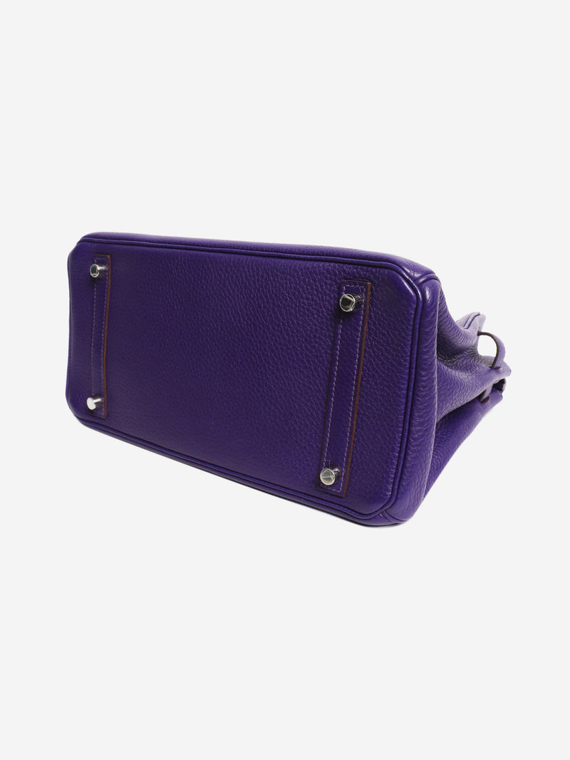 Purple 2010 Birkin 30 bag in Clemence leather Top Handle Bags Hermes 