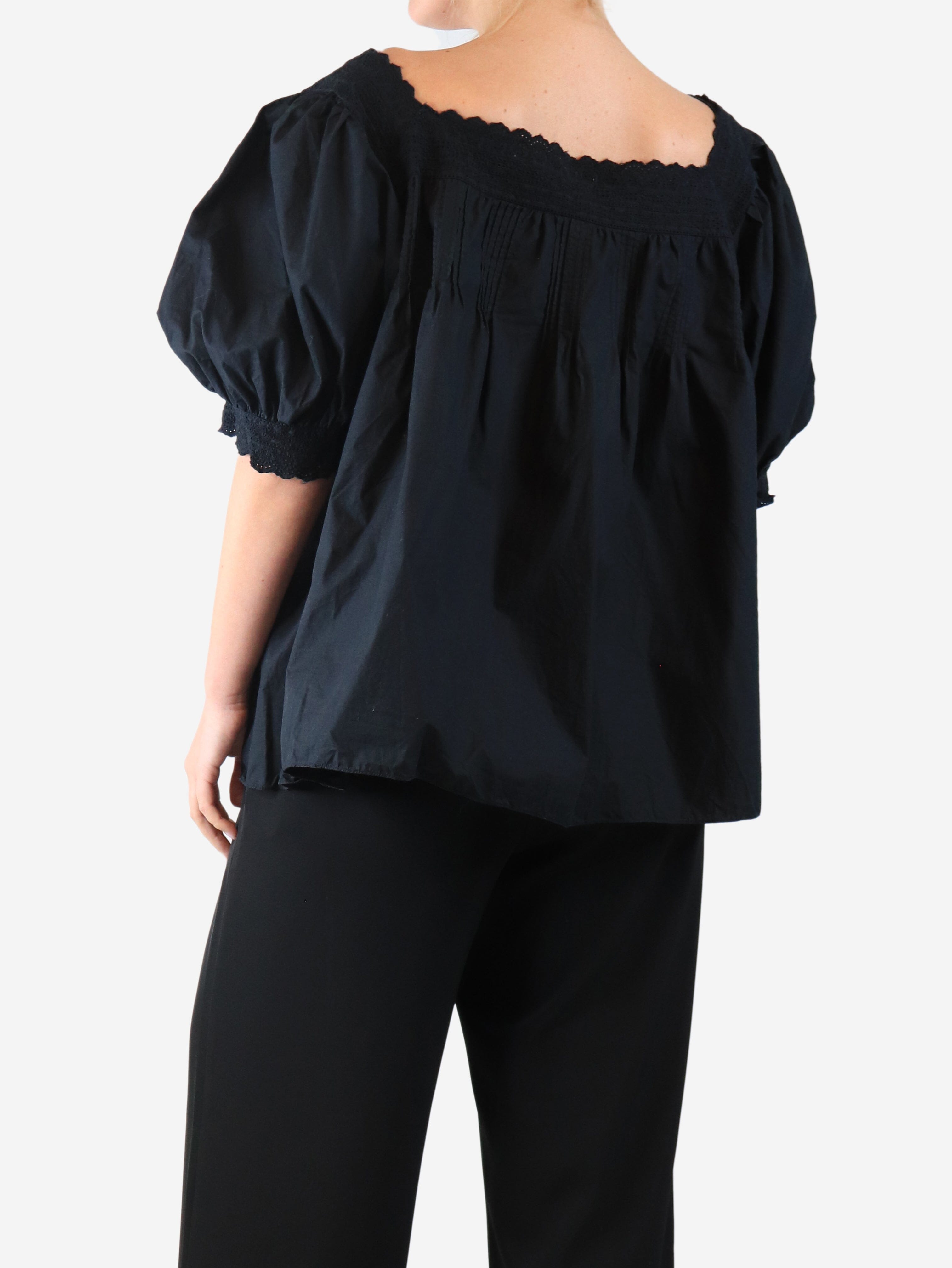 Black off the shoulder button-down blouse - size XXL Tops Doen 