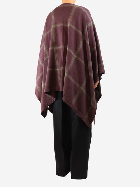 Purple cashmere shawl - size OS alternate image
