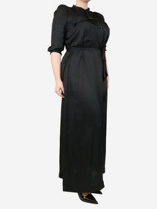 Zadig & Voltaire Black satin maxi dress - size M