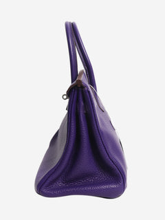 Purple 2010 Birkin 30 bag in Clemence leather Top Handle Bags Hermes 