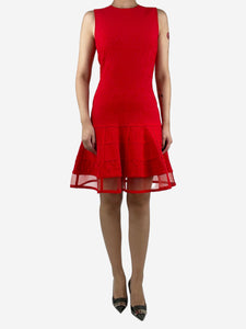 Alexander McQueen Red sleeveless midi dress - size M