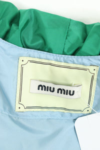 Miu Miu Light blue hooded nylon jacket - size UK 8