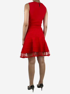 Alexander McQueen Red sleeveless midi dress - size M