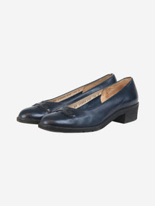 Salvatore Ferragamo Blue leather pumps - size UK 5