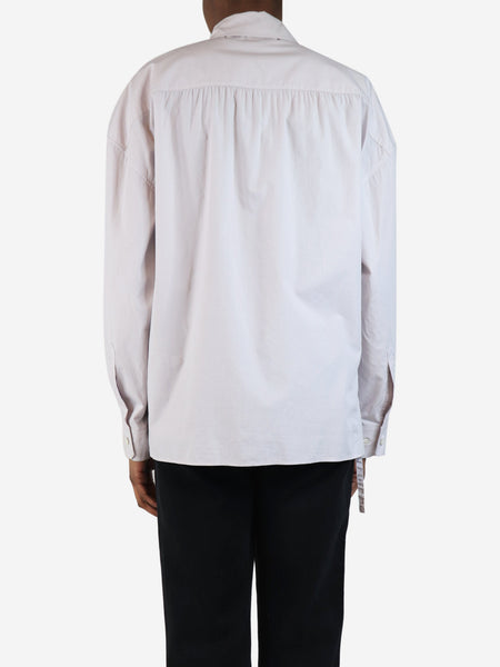 Pale lilac twisted shirt - size UK 6 alternate image