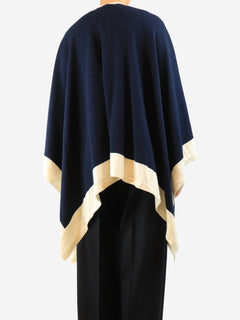 Navy cashmere shawl - size OS Knitwear Bamford 