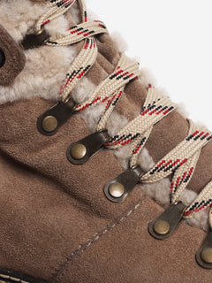 Brown Eilieen shearling-lined suede and leather ankle boots - size EU 39 (UK 6) Boots See By Chloe 