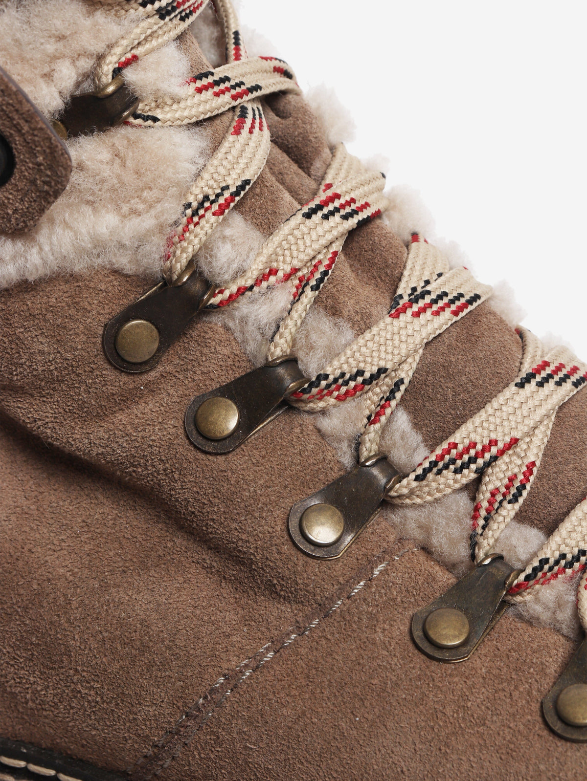 Brown Eilieen shearling-lined suede and leather ankle boots - size EU 39 (UK 6) Boots See By Chloe 