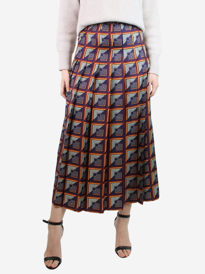Purple geometric pleated skirt - size UK 8 Skirts Gucci 