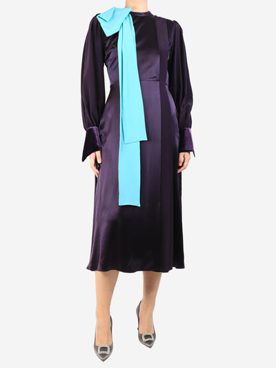 Purple silk midi dress - size UK 10 Dresses Roksanda 