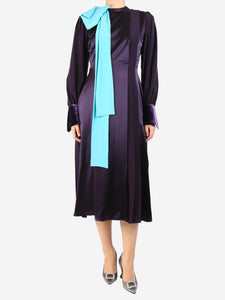 Roksanda Purple silk midi dress - size UK 10