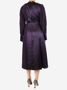 Roksanda Purple silk midi dress - size UK 10