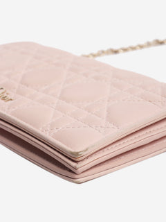 Light pink 2016 Voyageur chain wallet Cross Body Bags Dior 
