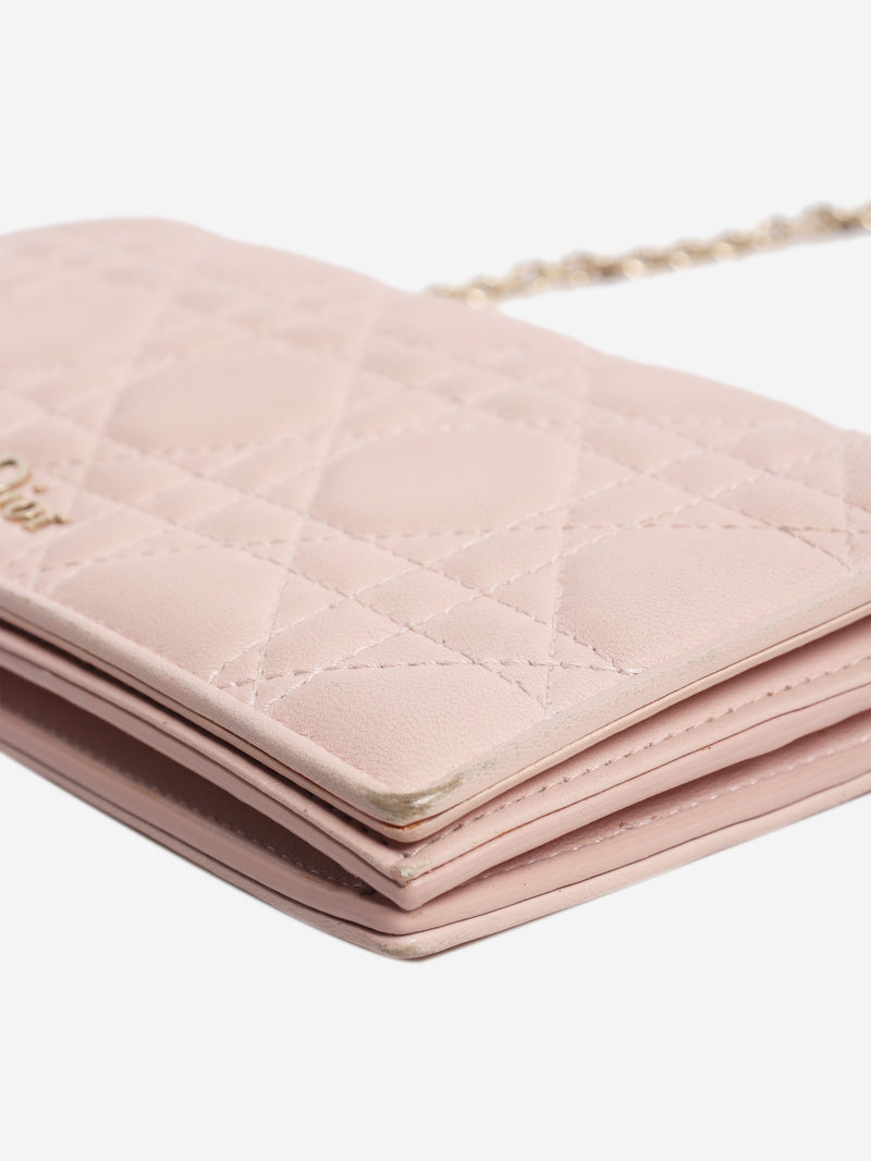 Light pink 2016 Voyageur chain wallet Cross Body Bags Dior 