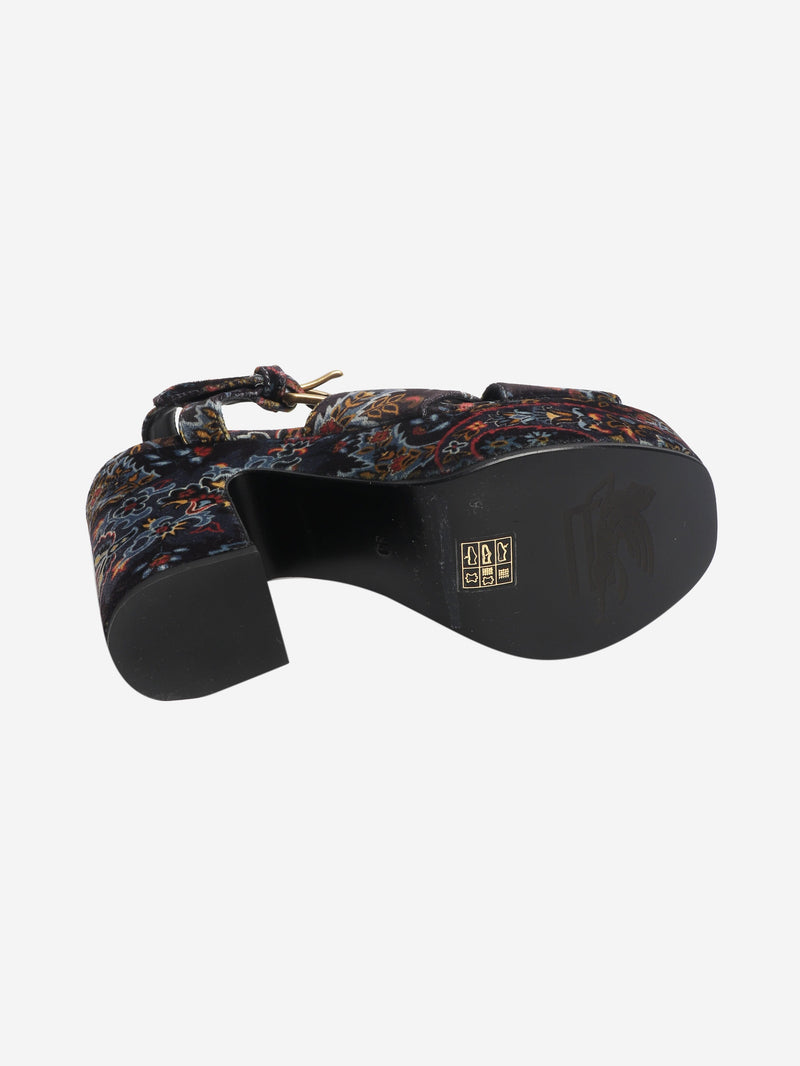 Multicolour paisley platform sandals - size EU 38 Heels Etro 