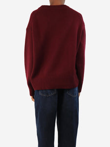 Lisa Yang Burgundy cashmere cardigan - size XS